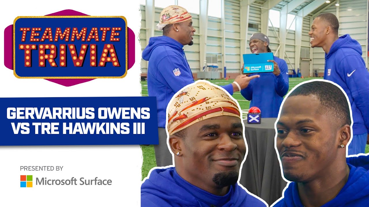 Teammates Trivia: Gervarrius Owens vs. Tre Hawkins III | New York Giants