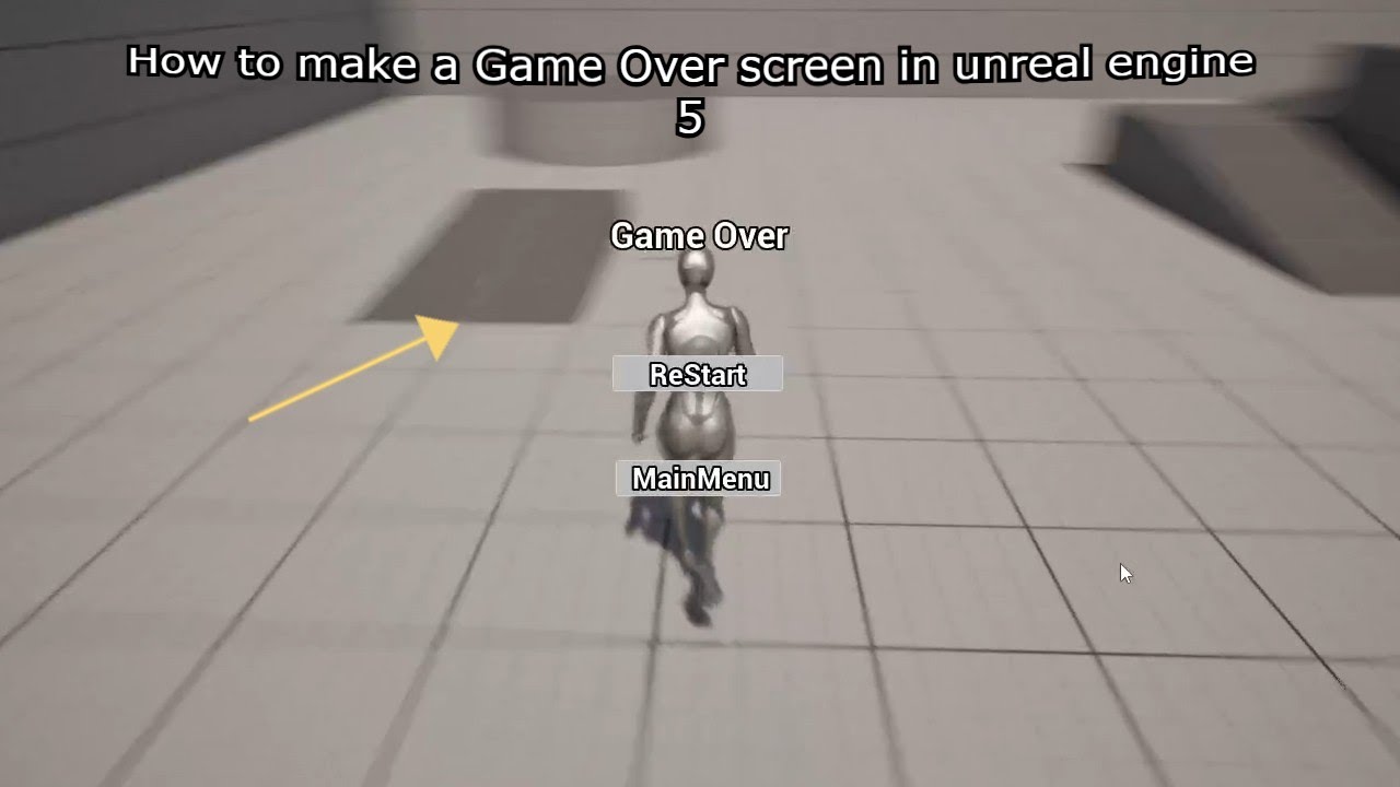 How to make a Game Over screen in unreal engine 5