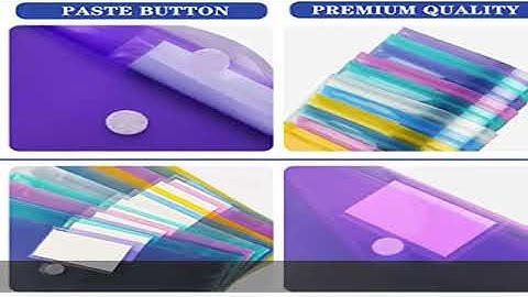 OUTYLTS 11 Pack Plastic Poly Filing Envelopes, Clear Document Folders US Letter A4 Size File Envelo