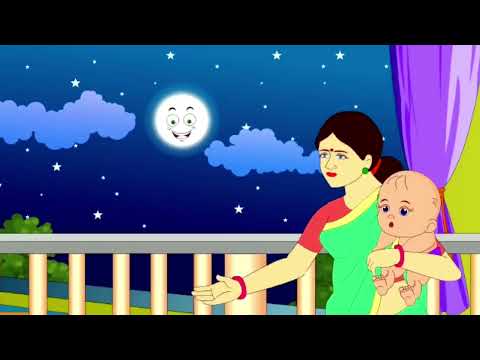 च द म म Chanda Mama Hindi Kids Poem Hindi Kids Rhymes Cartoon Hindi Poem For Kids