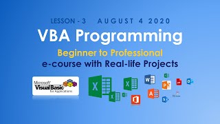 VBA Programming e-course with Real-Life Projects - E03
