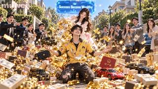 Drunk billionaire girl take off delivery guy's cloth,pay he $3M daily,he be wealthy!#shortdrama