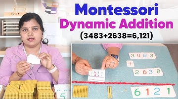 Montessori Dynamic Addition Using Golden Beads #montessorimath #montessorimom #montessorihomeschool