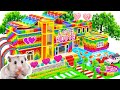 DIY- How to Build Mini Valentine Villa with Rainbow Heart Playground and Swimming Pool for Cute Pets