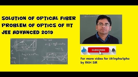 Solution of Optical fiber problem of Optics of IIT JEE ADVANCED 2019 by RKH SIR