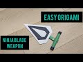 Easy Origami Ninja Weapon Blade | Origami Weapons | paper toys | origami blade knife |