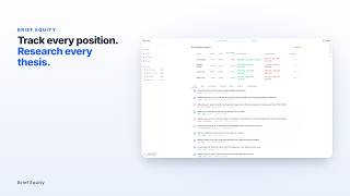 Brief Equity: the integrated workspace for equity research