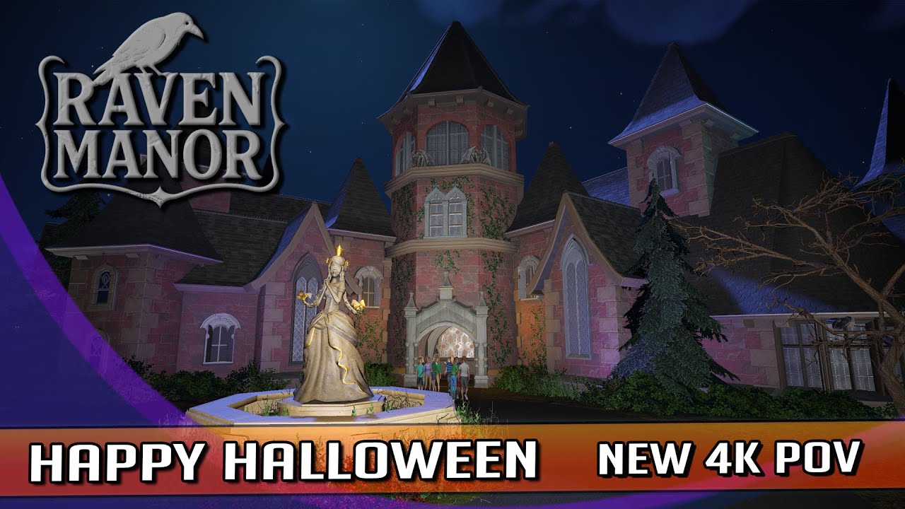 Raven Manor Haunted Mansion Ride - 4K Redux - Planet Coaster