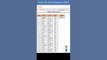 SUMIF Formula in excel | advanced excel tutorial #excel #exceltips #exceltutorial #exceltutorial