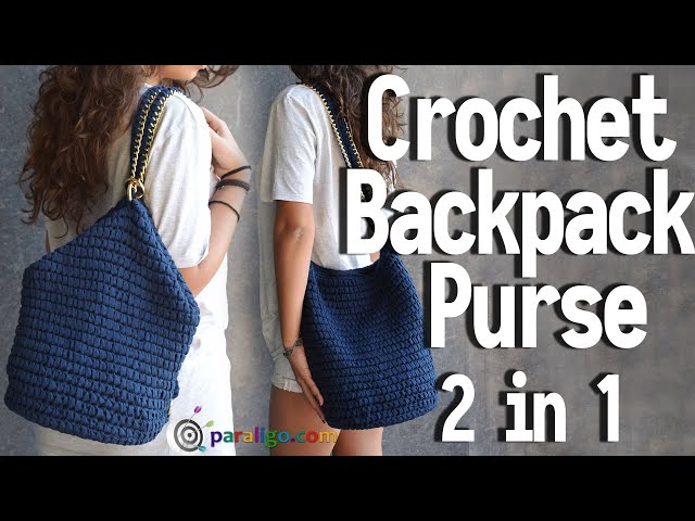 Crochet Backpack, Step by Step, Tutorial - PART 1 - YouTube