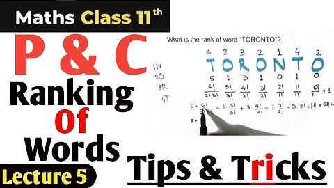 How To Find Ranks Of Words | Ranking Of Words | Permutation and Combination | By MKRaza