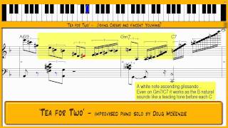 'Tea forTwo' - solo jazz piano lesson chords