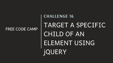 FCC - Target A Specific Child Of An Element Using jQuery - SOLUTION !!!