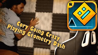 Cory Going Crazy Playing Geometry Dash for 9 Minutes