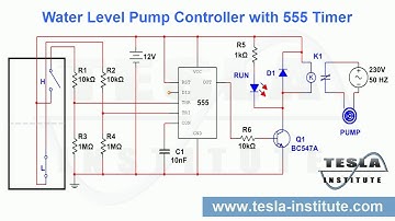 Water Level Pump Controller with 555 Timer