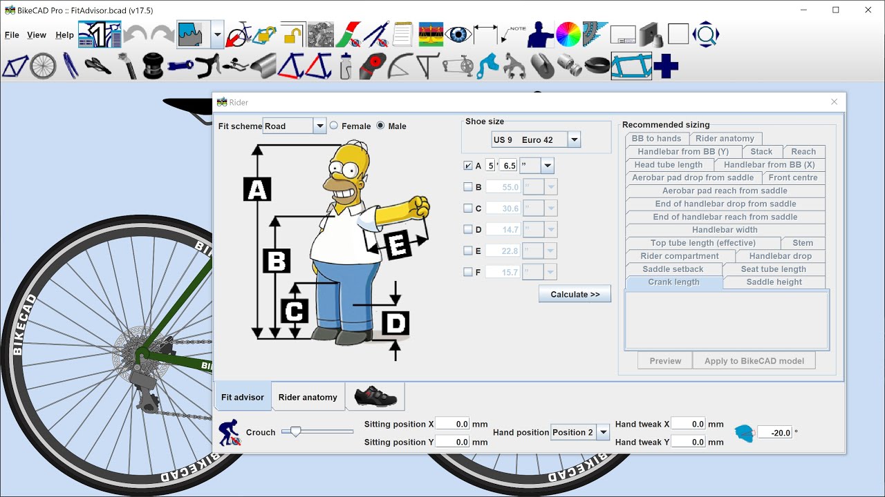 New Outputs for the Fit Advisor in BikeCAD Pro