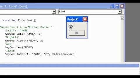 Video 14: VB 6 Programming, Functions Within Visual Basic 6