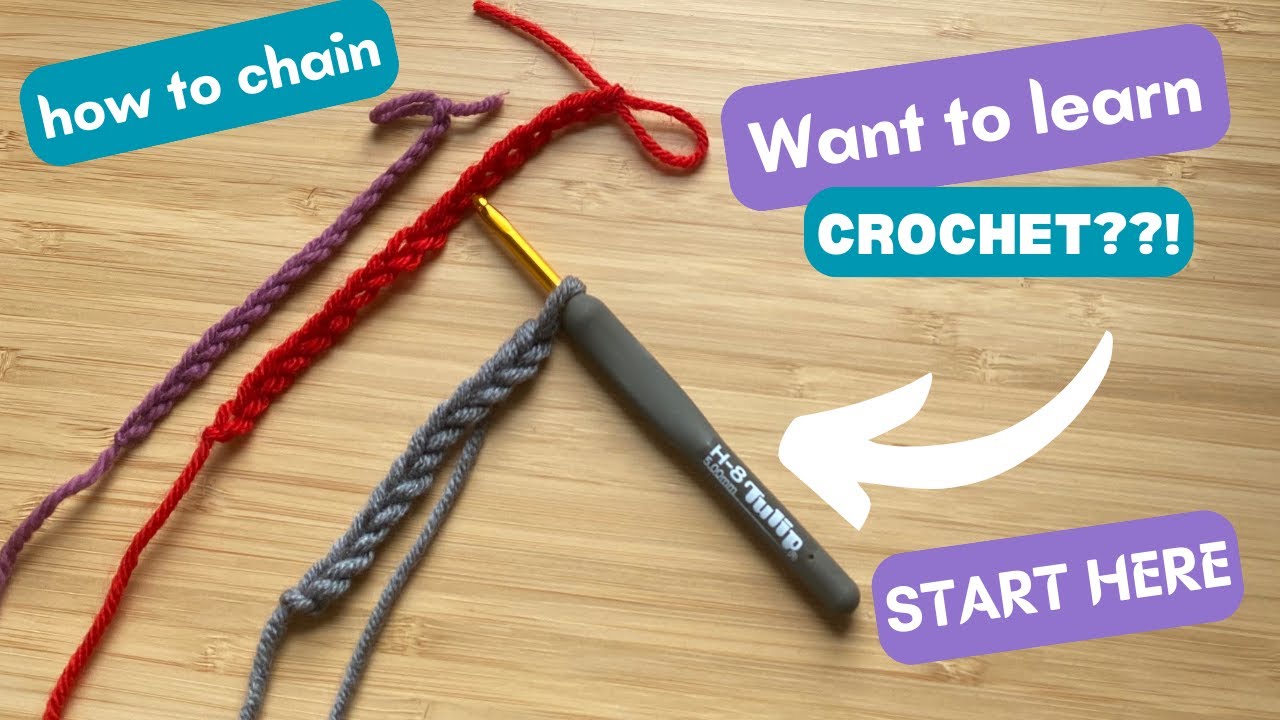 Learn to Crochet. How to chain, follow along easy tutorial. - YouTube