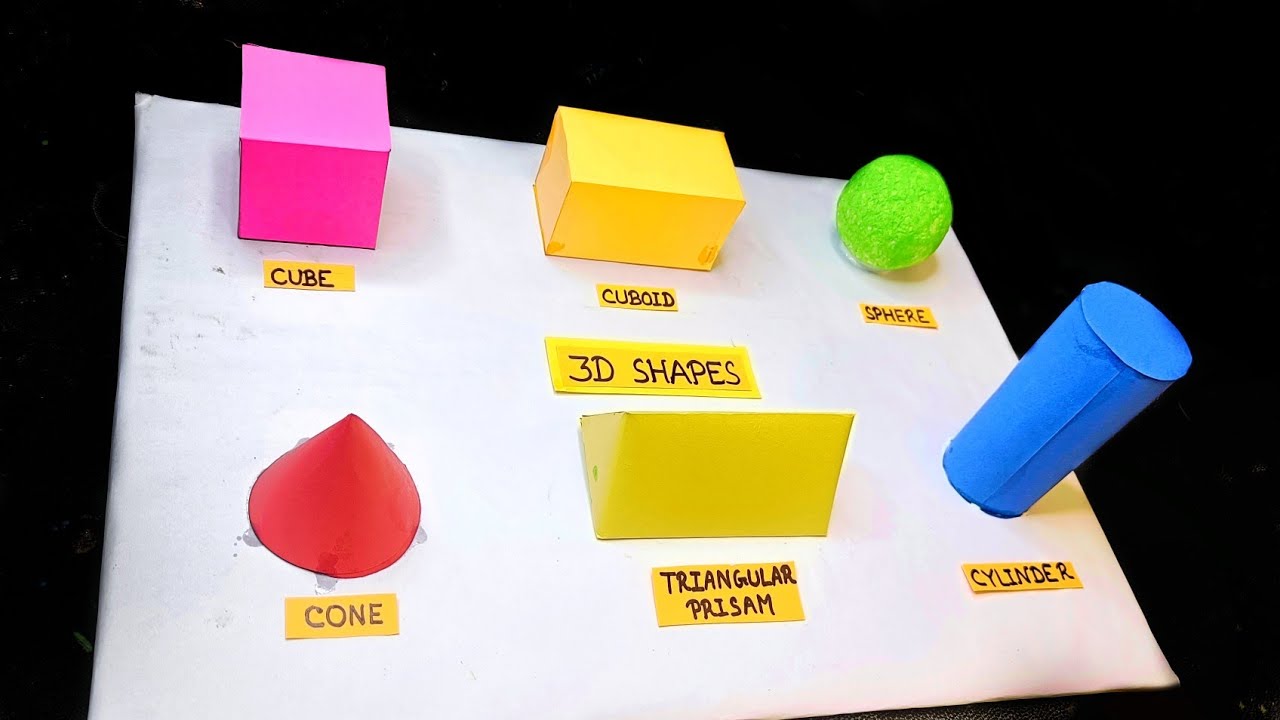 Papercraft Shapes 3d shapes || 3d model,paper craft || shapes model for school project ...