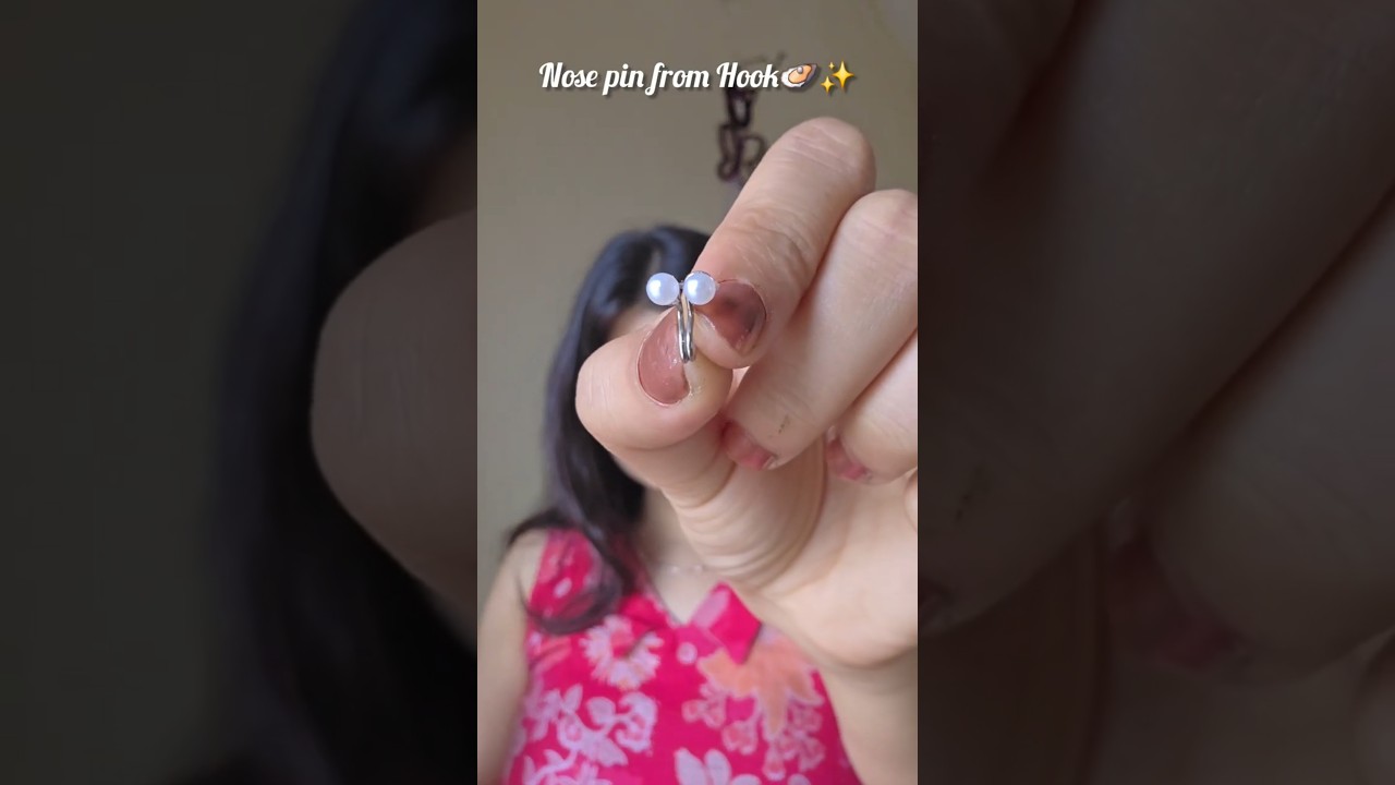 DIY Nose pin from Hook🦪✨️