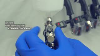 SLIM S HALO // Spray Gun Set Up Regolazione aerografo Walcom Resimi