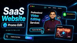 SaaS Portfolio Website Promo Video | Futuristic UI Animation Edit