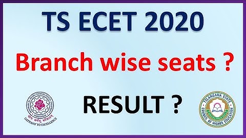 Branch wise seats in TS ECET 2020 | RESULT? | EDUTalks