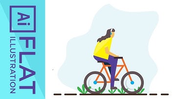 How to create flat illustration based on sketch in Adobe illustrator - Flat illustration tutorial