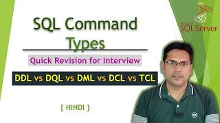 SQL Command Categories | DDL vs DML vs DQL vs DCL vs TCL | Interview Preparation | Hindi