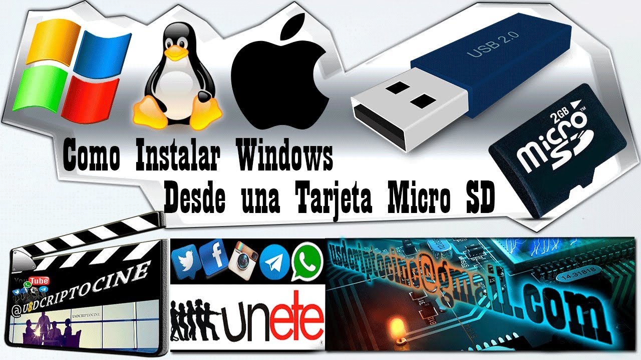 Como crear una USB Booteable en una Tarjeta Micro SD. Windows 7,8,10 y cualquier Sistema Operativo
