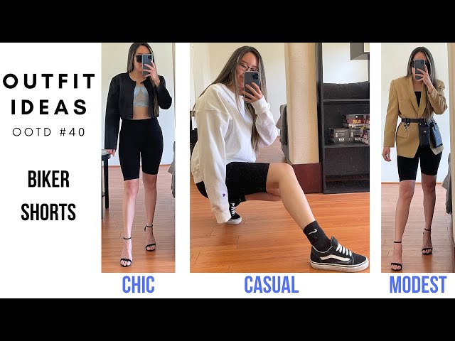 HOW TO STYLE BIKER SHORTS OUTFIT IDEAS LOOKBOOK