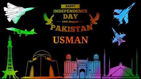 Usman Name 14 August Status | Happy independence day name status | 14 agusut 2020 song status