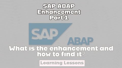 SAP ABAP Class 30 || Enhancements || Introduction, User Exist, Customer Exist ( Field, FM, Menu )