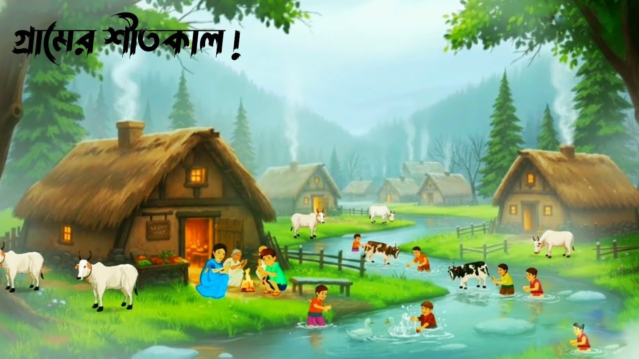 গ্রামের শীতকাল|Fairy Tales in Bengali | Bangla Cartoon Golpo
