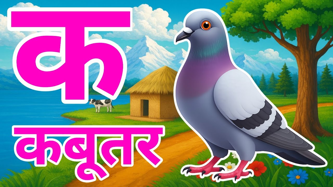 क से कबूतर, अ से अनार a se anaar k se kabutar I Hindi varnmala I ABCD क से कबूतर अ से अनार, for kids