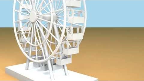 MAKE AN ANIMATED 3D FERRIS WHEEL - RUOTA PANORAMICA 3D