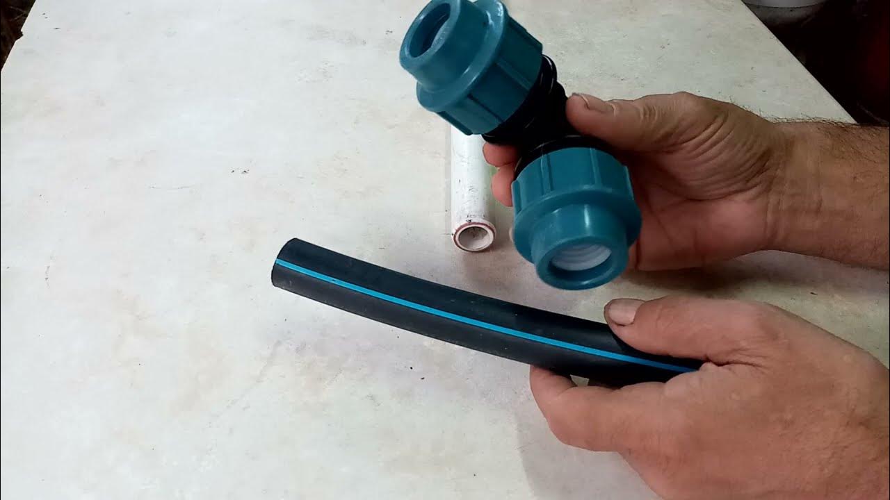 Стыкование ПНД и полипропиленовой труб без пайки. - YouTube