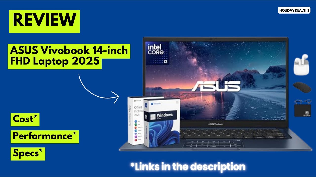 ASUS Vivobook 14" FHD Laptop 2025 Review | Intel i3 6-Core, 16GB RAM, 1TB Storage, AI-Powered