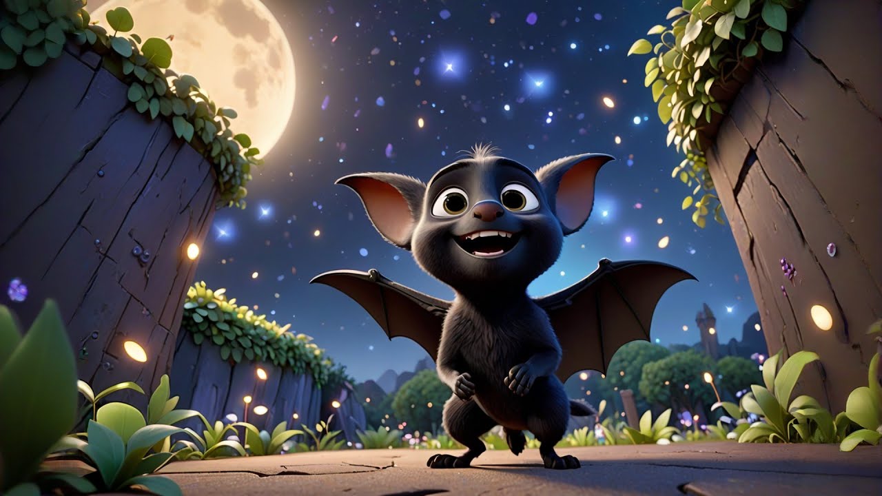 Three Baby Bats Learn to Rhyme | Fun Learning Song for Kids | Nursery Rhymes and Baby Songs