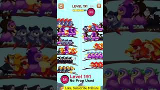 #bird #sort 2 #color #puzzle #level 191 #colour #gaming #viral #trending #shorts #solution #birdsort
