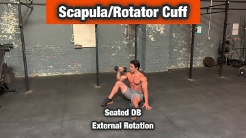Single Arm Seated Dumbbell External Rotation  - Scapula, Rotator Cuff Exercise Workout
