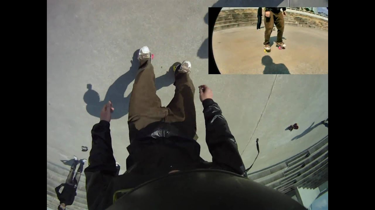 freeline skating by two cameras shooting YouTube