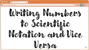 Writing Numbers to Scientific Notation and Vice versa Video Lesson Math Life