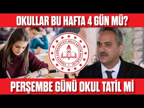 Okullarda Bu Hafta 4 Gün Mü? Perşembe Günü tatil mi? 10 Kasım da Okullar Tatil Mi?