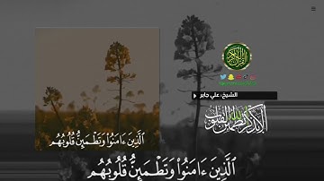 الشيخ: علي جابر، سورة الرعد، (٢٩).