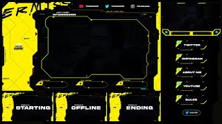FULL EDITABLE CYBERPUNK 2077 STREAM OVERLAY TEMPLATE