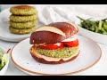 Broccoli white bean burgers vegan