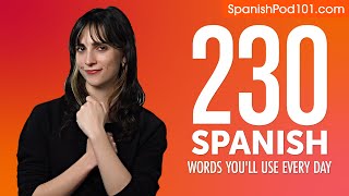 230 Spanish Words You'll Use Every Day - Basic Vocabulary #63