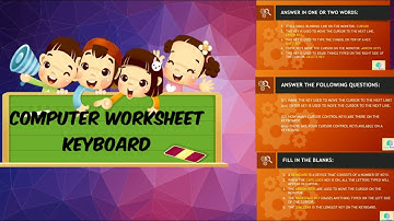 computer worksheet for class 2 I Keyboard