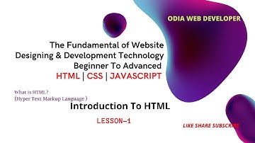 HTML Tutorial For Beginners | LESSON:1 | Introduction Of HTML
